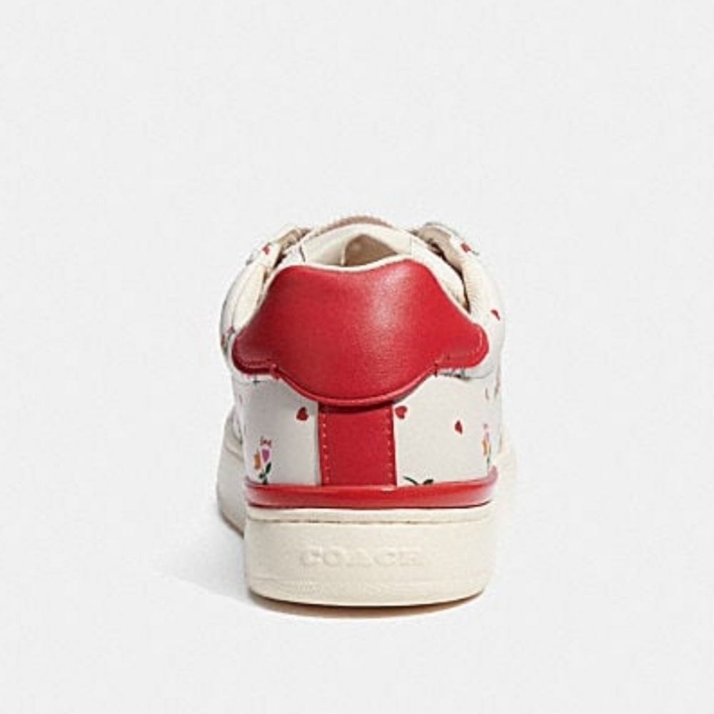 Coach Clip Low Top Sneakers with Hearts Size 10 - Picture 3 of 6
